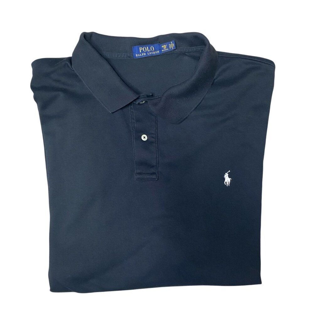 Polo Ralph Lauren Solid Black Short Sleeve Polo Size 4XB